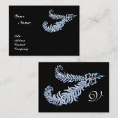 DIAMOND FEATHERS MONOGRAM, roze Visitekaartje (Voorkant / Achterkant)