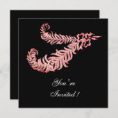 DIAMOND FEATHERS, roze Kaart (Voorkant / Achterkant)