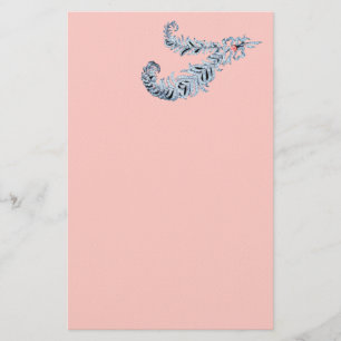 DIAMOND FEATHERS, roze, zwart-wit vilt papier