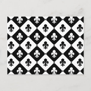 Diamond Fleur De Lis Pattern Briefkaart