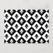 Diamond Fleur De Lis Pattern Briefkaart (Voorkant)