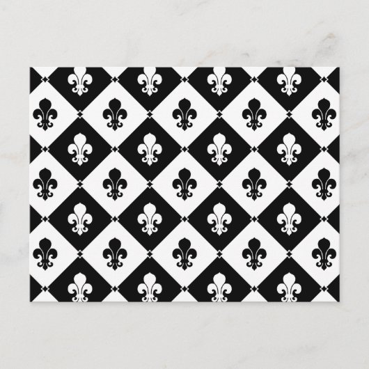 Diamond Fleur De Lis Pattern Briefkaart (Voorkant)
