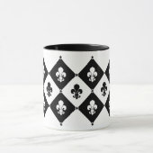 Diamond Fleur De Lis Pattern Mok (Midden)