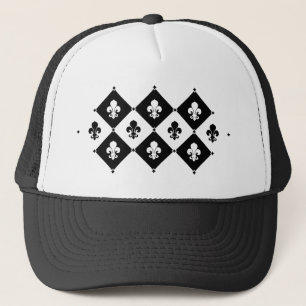 Diamond Fleur De Lis Pattern Trucker Pet