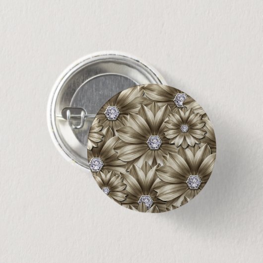 Diamond Flowers Button (Voorkant /achterkant)
