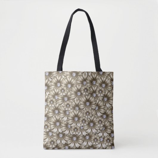 Diamond Flowers Canvas tas (Voorkant)