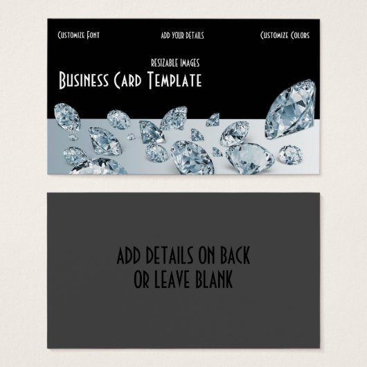 Diamond Gemstone Bijoux Rhinestone (Devant & derrière)