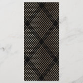 Diamond Geometric Black Gold Gatsby Wedding Programma (Achterkant)