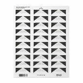 Diamond Geometric Navy Gold Gatsby Wedding Etiket (Full Sheet)