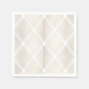 Diamond Geometric White Gold Wedding Table Napkins Servet