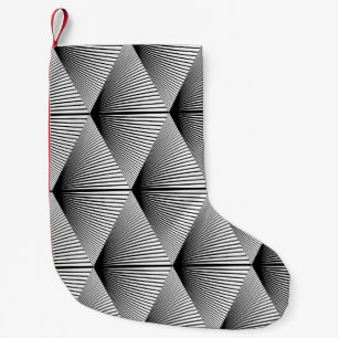 Diamond geometrisch: monochroom ontwerp kleine kerstsok