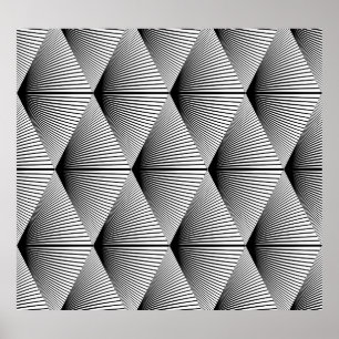 Diamond geometrisch: monochroom  ontwerp poster