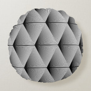 Diamond geometrisch: monochroom ontwerp rond kussen