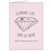 Diamond Girl Shine Merci personnalisé (Devant)