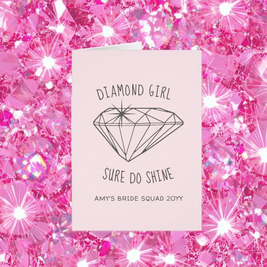 Diamond Girl Shine Merci personnalisé