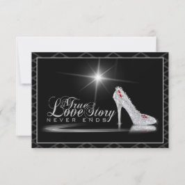 Diamond Glass Slipper Thank You Card Bedankkaart