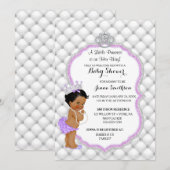 Diamond Glitter Ethnic Princess Baby Girl Lavender Kaart (Voorkant / Achterkant)