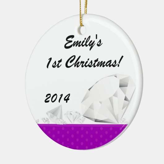 Diamond Glitz Glam Glam Persoonlijke naam Ornament (Links)