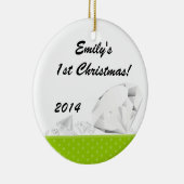 Diamond Glitz Glam Glam Persoonlijke naam Ornament (Rechts)