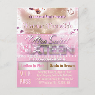 Diamond Glow Sweet Sixteen VIP Pass [Roze Champ] Kaart