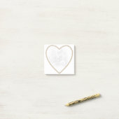 Diamond Gold Heart Post-it® Notes (Op bureau)