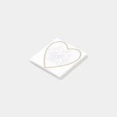 Diamond Gold Heart Post-it® Notes (Schuin)