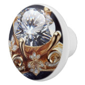 Diamond Gold Ring Keramische Knop (Rechts)