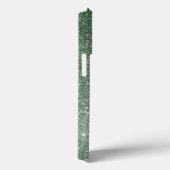 Diamond Green Glitter Calligraphy Monogram Name Case-Mate iPhone Case (Achterkant / Rechts)