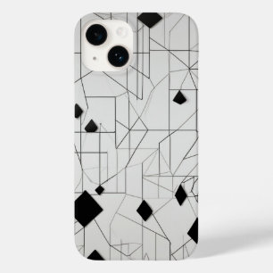 Diamond Grid Line Art Case-Mate iPhone 14 Hoesje