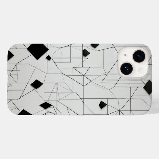 Diamond Grid Line Art Case-Mate iPhone Case (Achterkant (horizontaal))