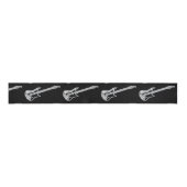 Diamond Guitar Ribbon Design Grosgrain Lint (Voorkant)