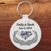 Diamond Hands Bruiloft Sleutelhanger (Voorkant)