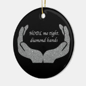 Diamond Hands Ceramic Ornament (Links)