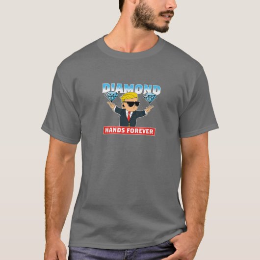 Diamond Hands Forever Cryptocurrency T-shirt (Voorkant)