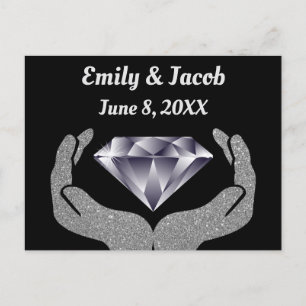 Diamond Hands Huwelijksansichtkaart Briefkaart