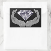 Diamond Hands Rechthoekige Sticker (Tas)