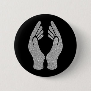 Diamond Hands Ronde Button 5,7 Cm