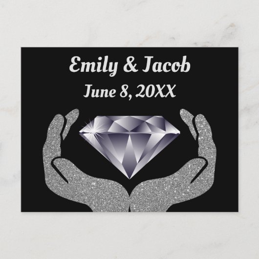 Diamond Hands Wedding Briefkaart (Voorkant)