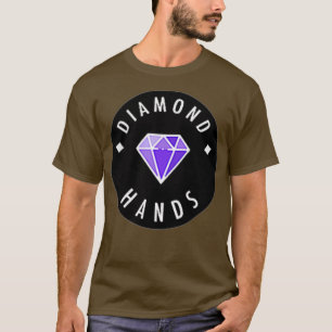 Diamond Hands Zwart Paarse Mini WSB Stock Meme T-shirt