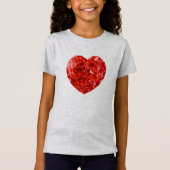 Diamond hart Girls' T-shirt (Voorkant)