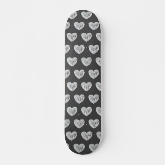 Diamond hart grijs bg skateboard (Voorkant)