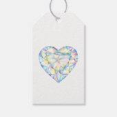 Diamond hart waterverf  cadeau labels cadeaulabel (Voorkant)