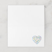 Diamond hart waterverf kunst gast plaats kaarten (Buitenkant ongevouwen)