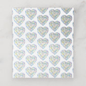 Diamond hart waterverf kunst gast plaats kaarten (Binnenkant ongevouwen)