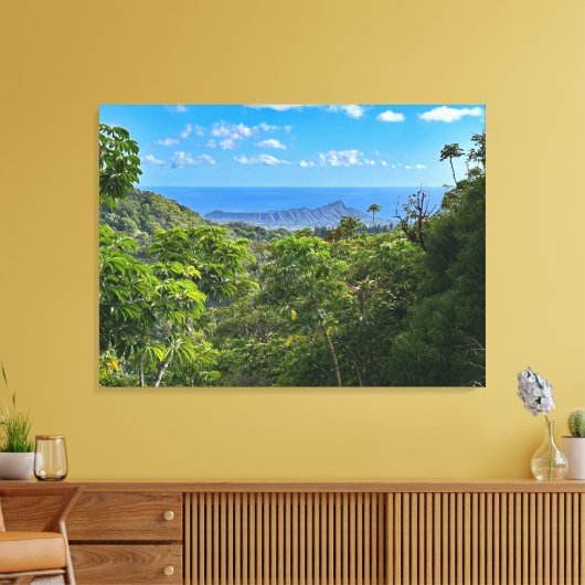 Diamond Head Canvas Afdruk (Insitu (Woonkamer))