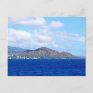 Diamond Head-krater met dramatische wolken Oahu Briefkaart