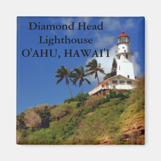 Diamond Head Lighthouse, O'ahu, Hawai'i Magnet Magneet (Voorkant)
