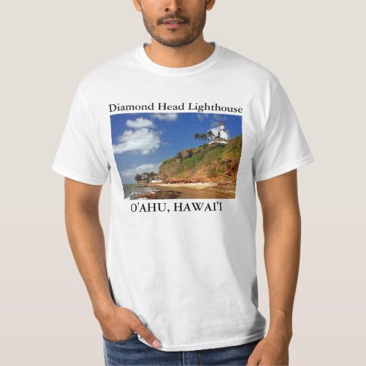 Diamond Head Lighthouse, O'ahu, Hawai'i T-Shirt (Voorkant)