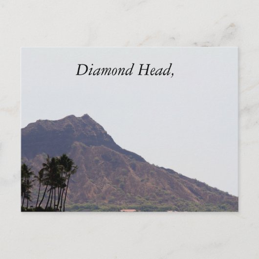 Diamond Head, photo, Hawaii, Carte postale (Devant)
