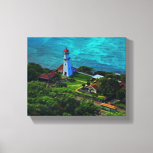 Diamond Head Vuurtoren #1 Canvas Afdruk (Voorkant)